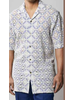 Stacy Adams Stacy Adams S/S Crochet Woven Lace Shirt