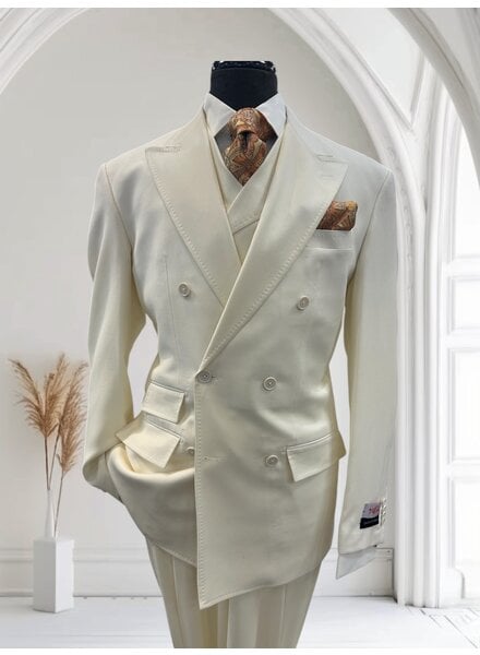 Tiglio Tiglio D/B Vested Gaberdine Suit (Solid)