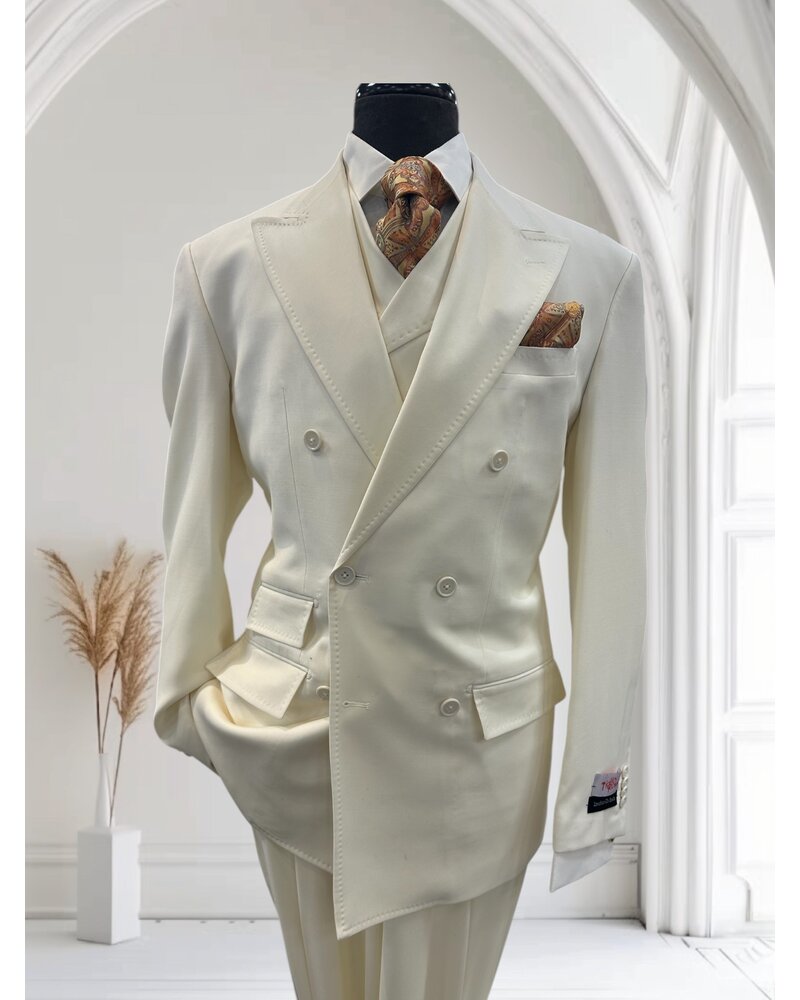 Tiglio Tiglio D/B Vested Gaberdine Suit (Solid)