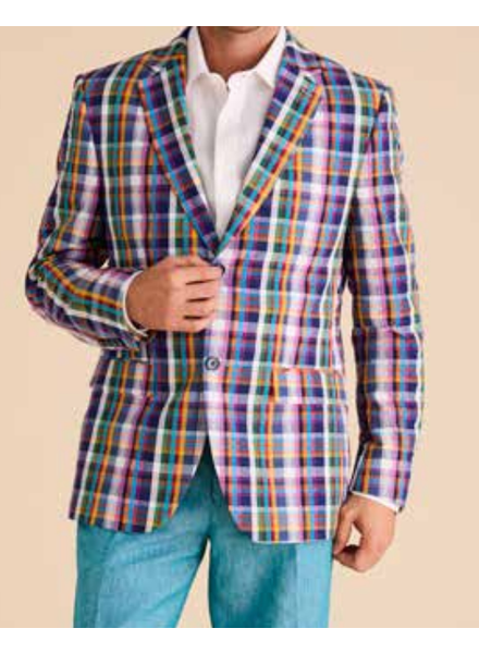 Inserch Inserch Madras Check Seersucker Blazer