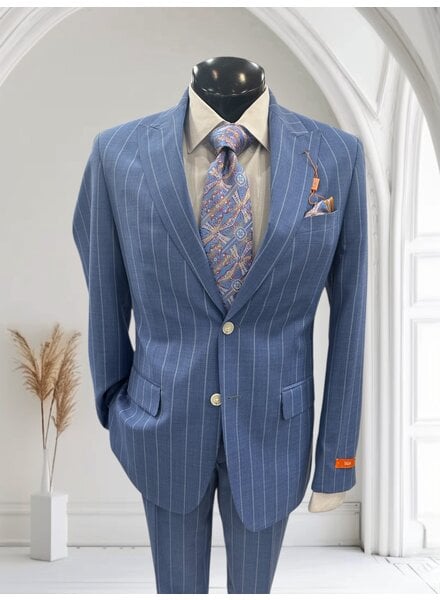 Tallia Tallia 2B Pinstripe Gaberdine Suit