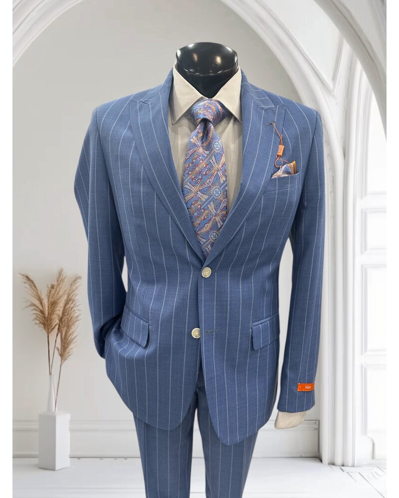 Tallia Tallia 2B Pinstripe Gaberdine Suit