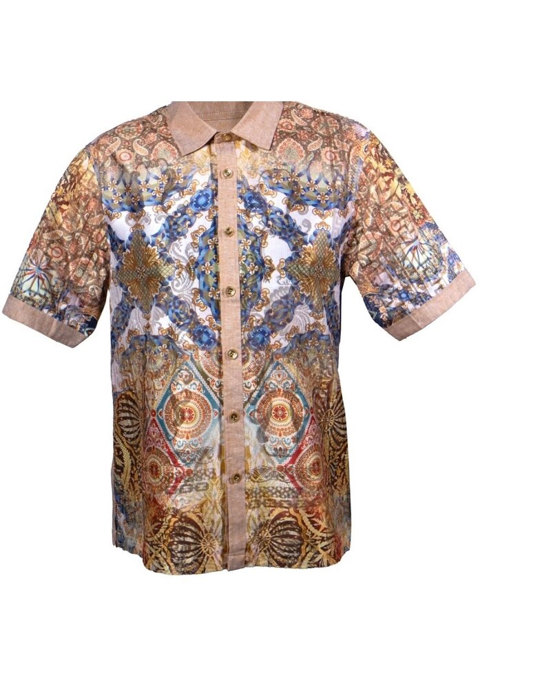 Prestige Prestige S/S Printed Lace Front Linen Set