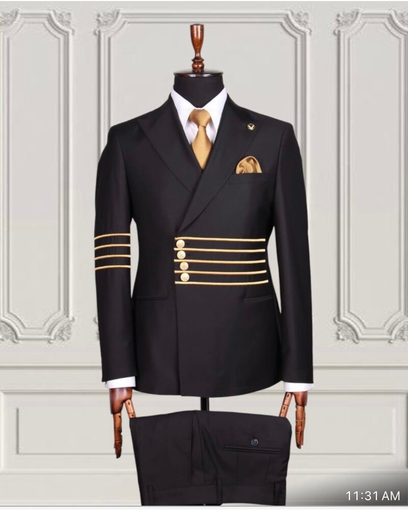 Mario Casas Military Style Slim Fit Suit