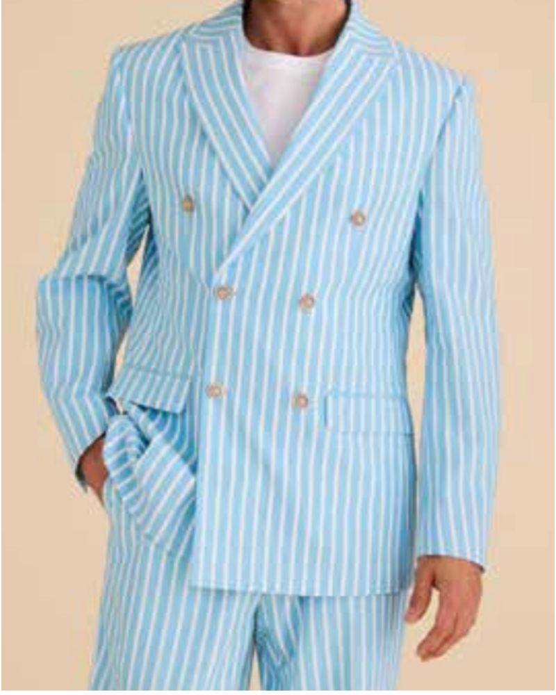 Inserch Wide Stripe Seersucker Suit
