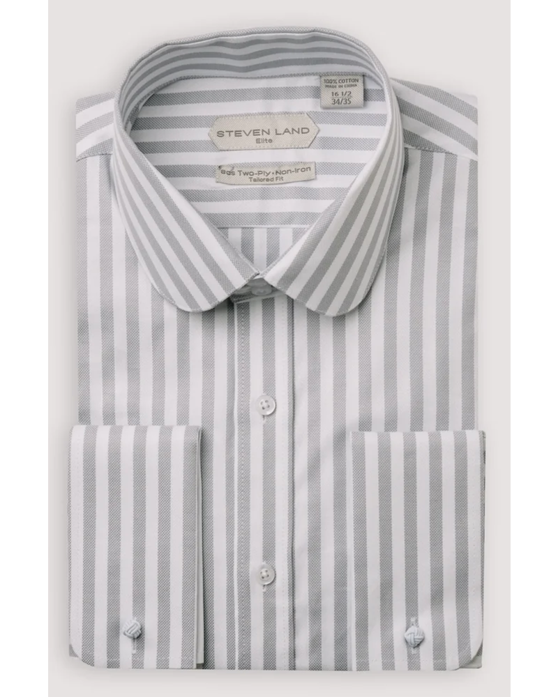 Stevenland Steven Land The Primo Rounded Collar Dress Shirt