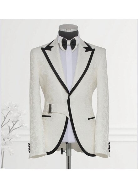 Masculini Masculini Peak Lapel Paisley Buckle Suit