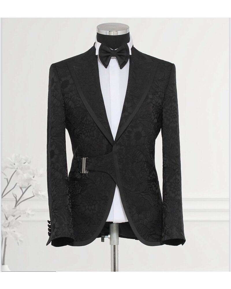 Masculini Masculini Peak Lapel Paisley Buckle Suit