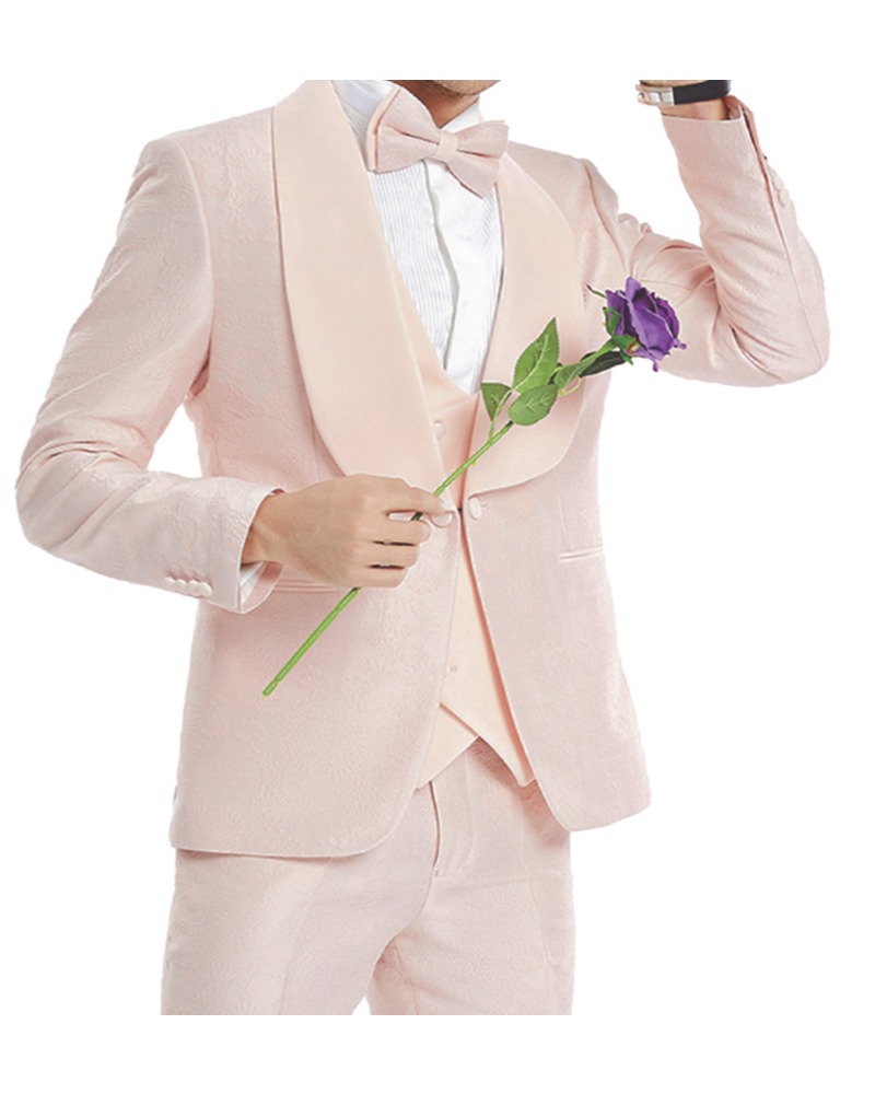 Tazio Tazio Shawl Lapel Vested Tuxedo W/Bow Tie