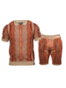 Prestige Prestige Full Zip Coogi Knit Short Set