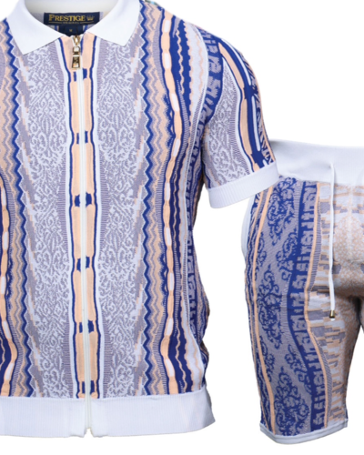 Prestige Full Zip Coogi Knit Short Set - The City Warehouse