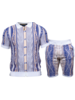 Prestige Prestige Full Zip Coogi Knit Short Set