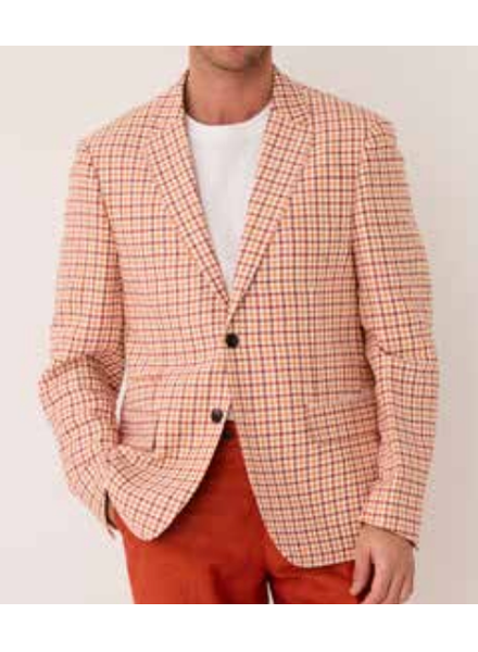 Inserch Inserch Houndstooth Linen Blazer