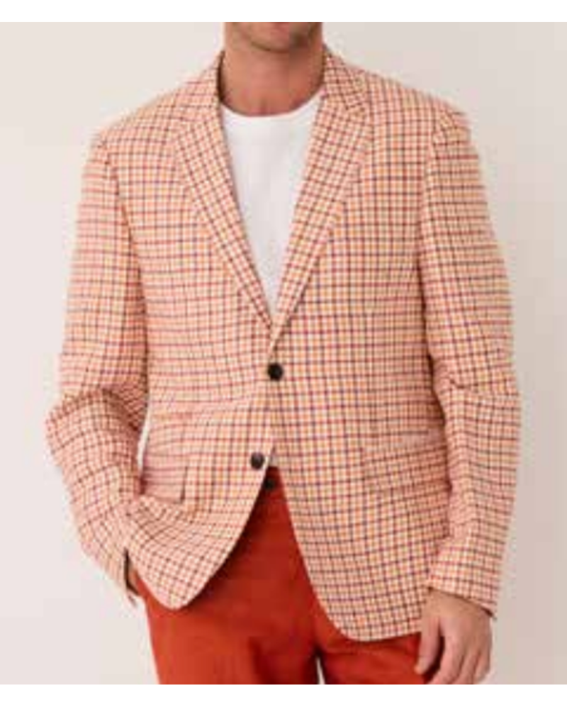 Inserch Inserch Houndstooth Linen Blazer