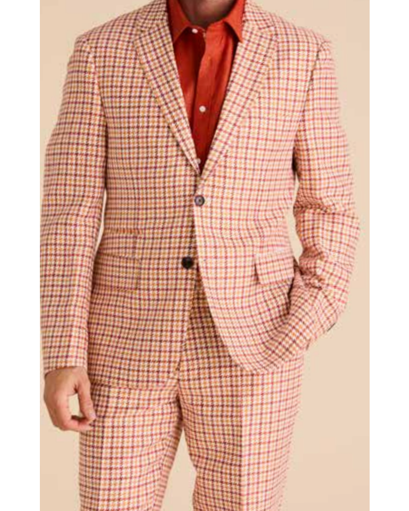 Inserch Inserch Houndstooth Linen Blazer