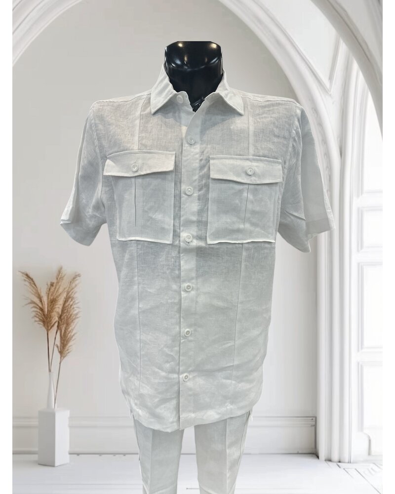 Prestige Prestige S/S Linen Set W/Cargo Pant