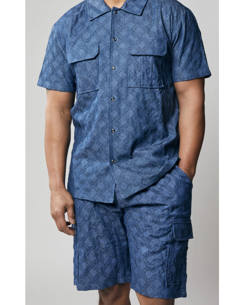 Stacy Adams SA Denim Short Set