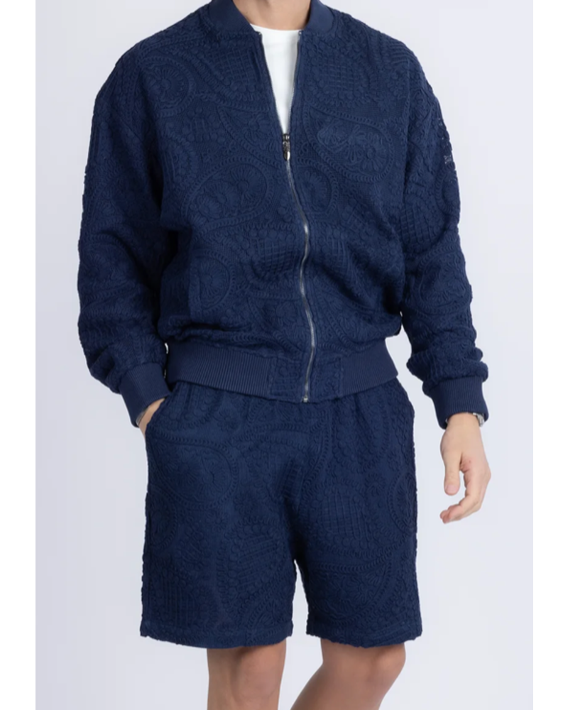 Barabas Barabas Lace Bomber Jacket Short Set