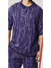 Stacy Adams SA Coogi Pattern Knit Short Set