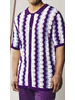 Stacy Adams SA Button Down Wave Knit Shirt