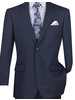 Vinci Executive 2 Pc Suit Notch Lapel Flat Front Pant (Solid)
