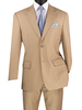 Vinci Executive 2 Pc Suit Notch Lapel Flat Front Pant (Solid)