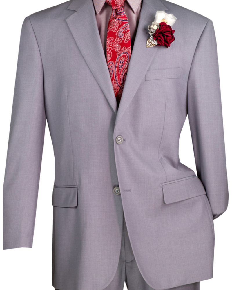 Vinci Executive 2 Pc Suit Notch Lapel Flat Front Pant (Solid)