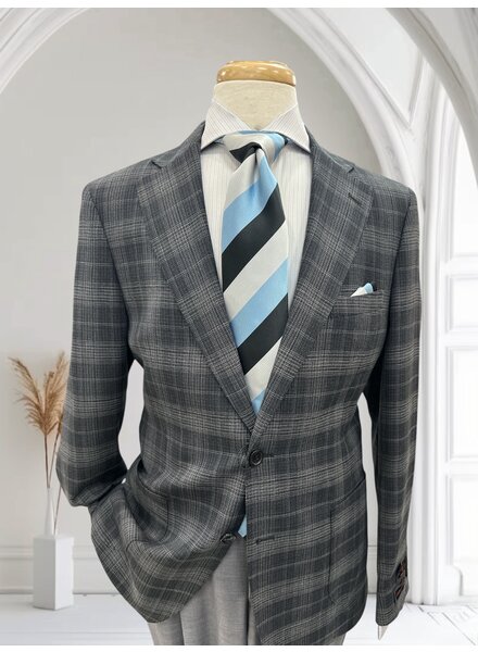 Tiglio Tiglio 2B Gaberdine Plaid Blazer