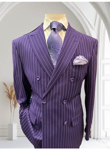 Vinci D/B Pinstripe Vested Suit