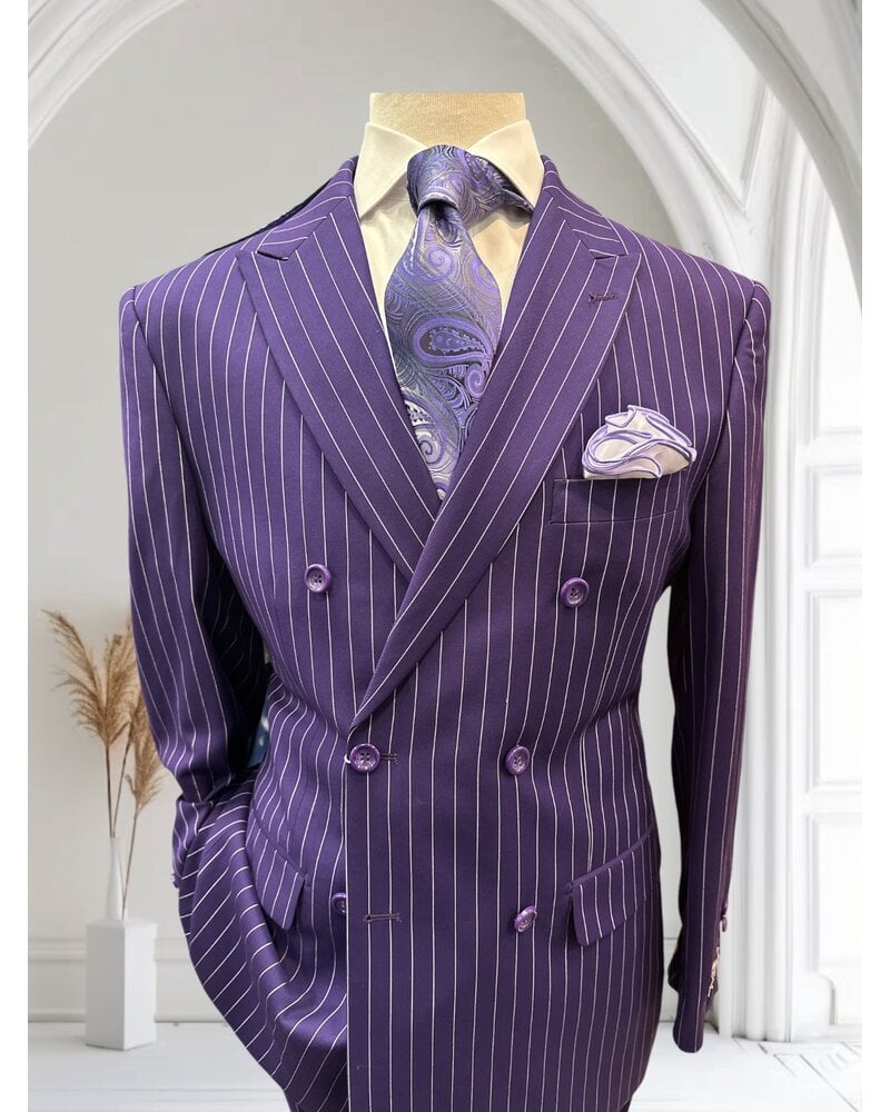 Vinci D/B Pinstripe Vested Suit