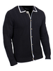 Prestige Prestige L/S Textured Button Up Piping Sweater