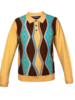 Prestige Prestige L/S Diamond Polo Sweater