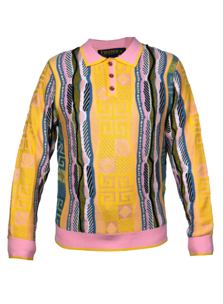 Prestige Prestige Greek Key Coogi Polo Sweater