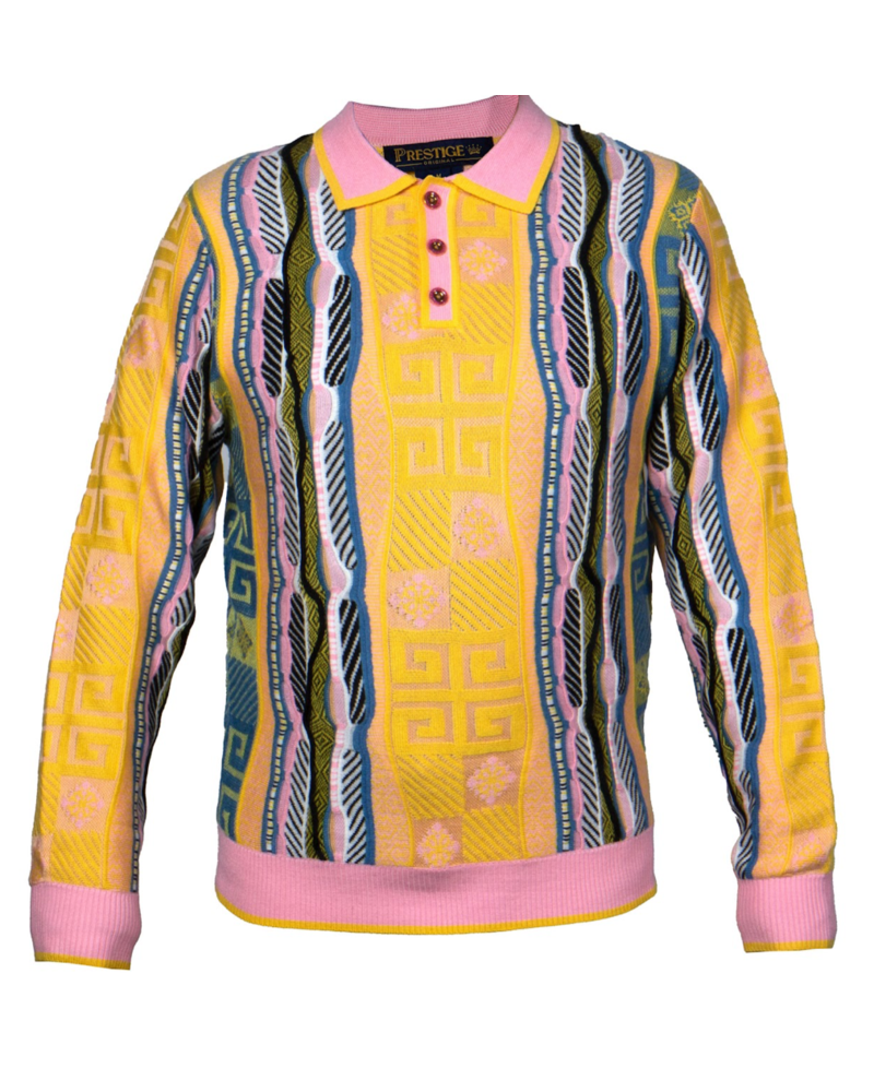 Prestige Prestige Greek Key Coogi Polo Sweater