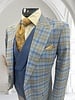 Saboo 1B Plaid Suit W/Solid Vest