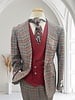 Saboo 1B Plaid Suit W/Solid Vest