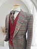 Saboo 1B Plaid Suit W/Solid Vest