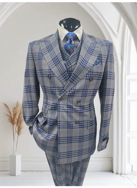 Tiglio Tiglio D/B Window Paine Vested Suit (EST)