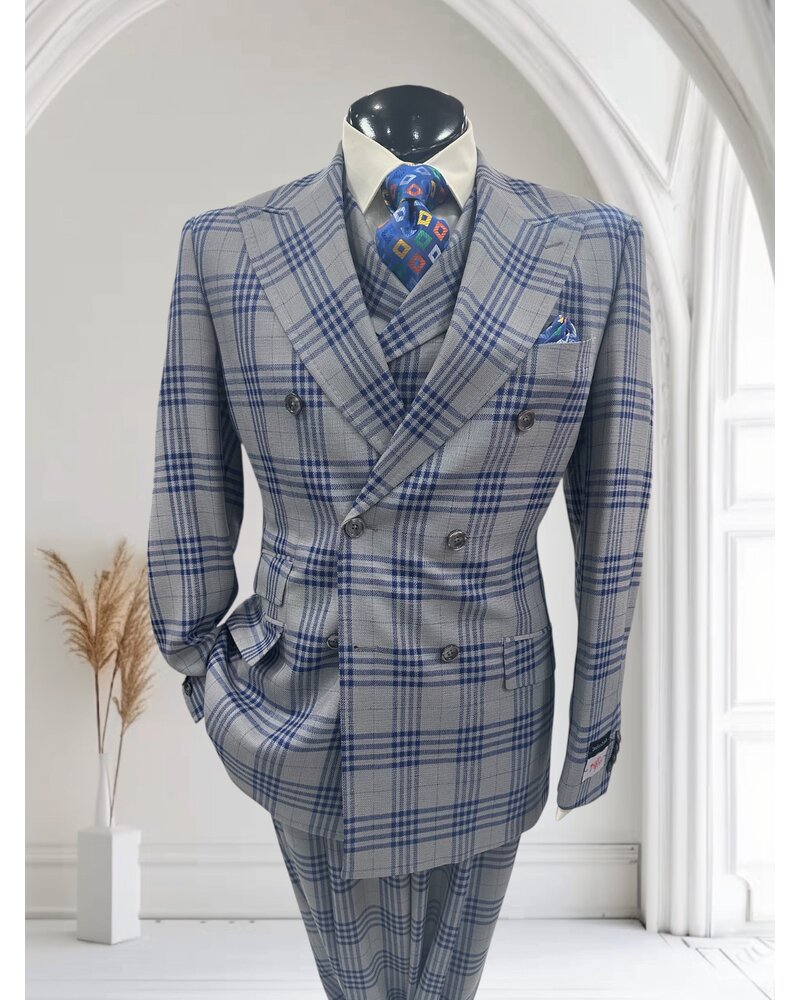 Tiglio Tiglio D/B Window Paine Vested Suit (EST)