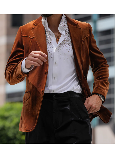 Barabas Barabas 2B Western Velvet Blazer