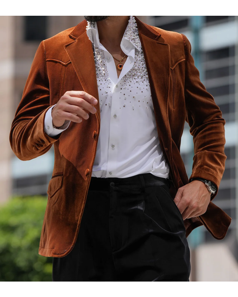 Barabas Barabas 2B Western Velvet Blazer