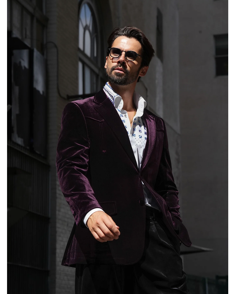 Barabas Barabas 2B Western Velvet Blazer