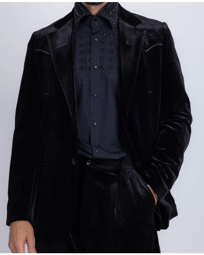 Barabas Barabas 2B Western Velvet Blazer