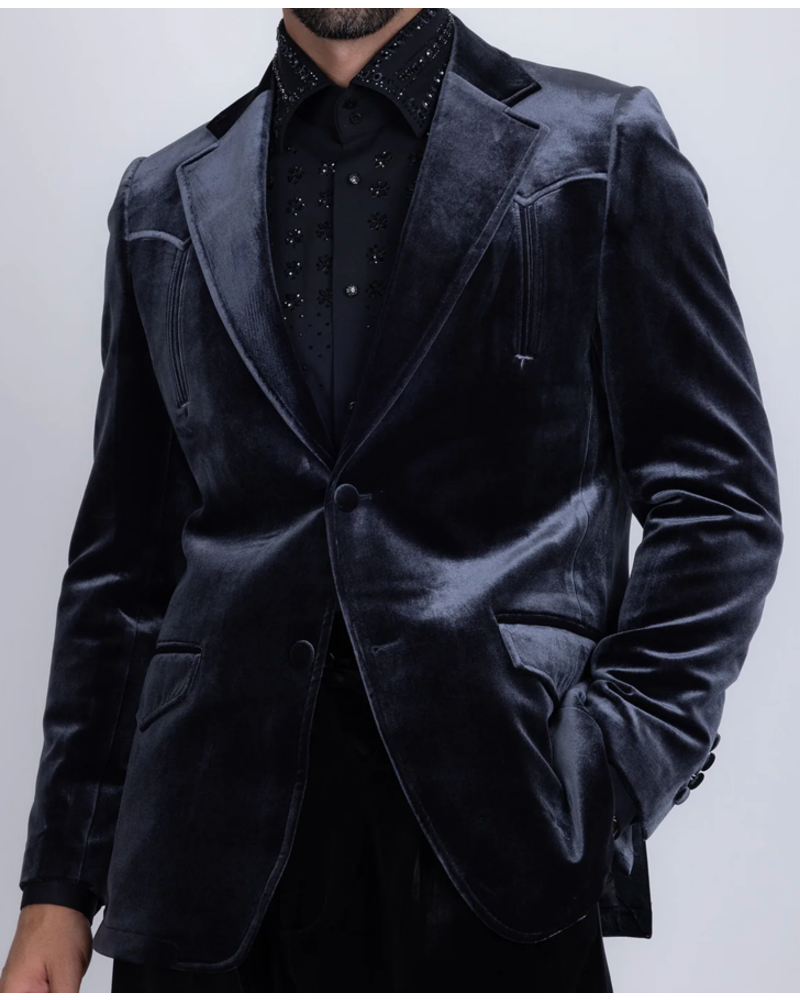 Barabas Barabas 2B Western Velvet Blazer