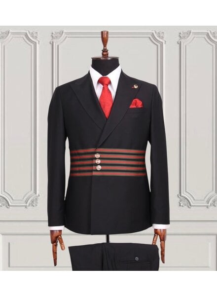 Mario Casas D/B GG Ribbon Slim Fit Suit