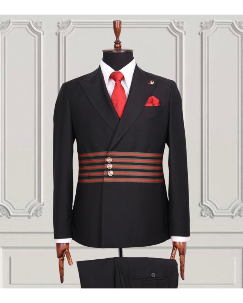 Mario Casas D/B GG Ribbon Slim Fit Suit