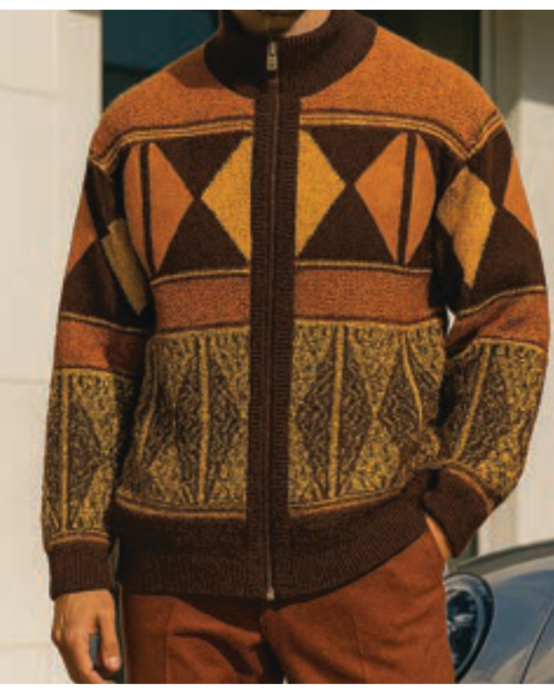 Silversilk Silversilk Aztek Suade Zip Sweater