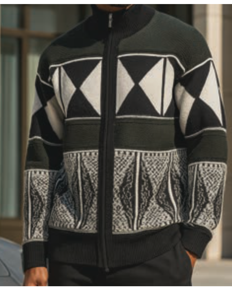 Silversilk Silversilk Aztek Suade Zip Sweater