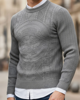 Barabas Barabas Greek Key Crew Neck Sweater