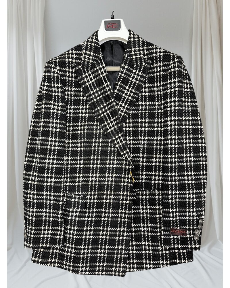 Manzini Manzini Buckle Plaid Blazer